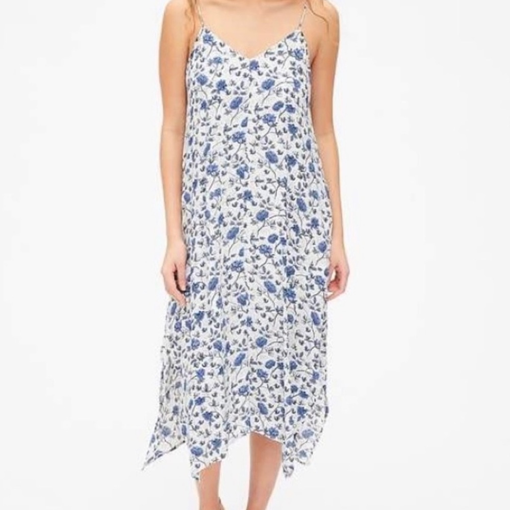 GAP Floral Handkerchief Midi Dress